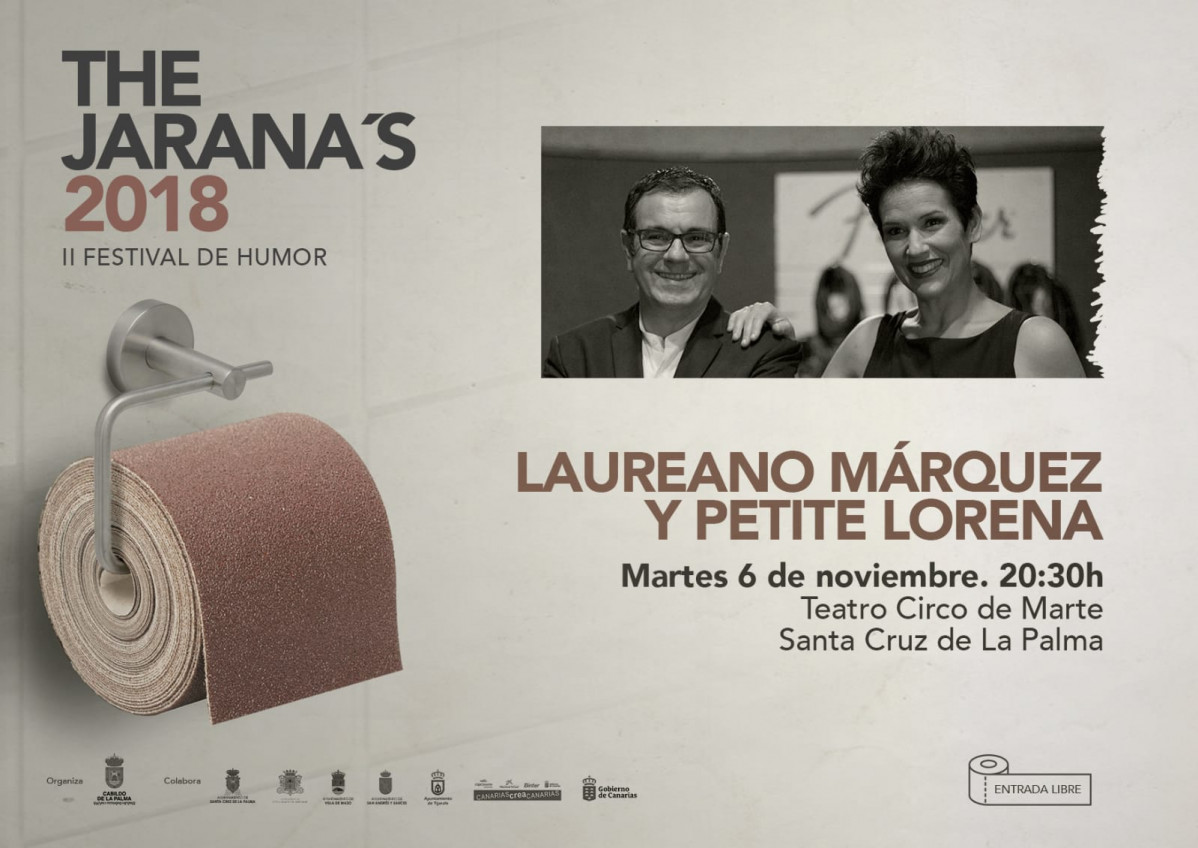 Cartel The Jarana's Petite Lorena y Laureano Marquez en Santa Cruz de La Palma