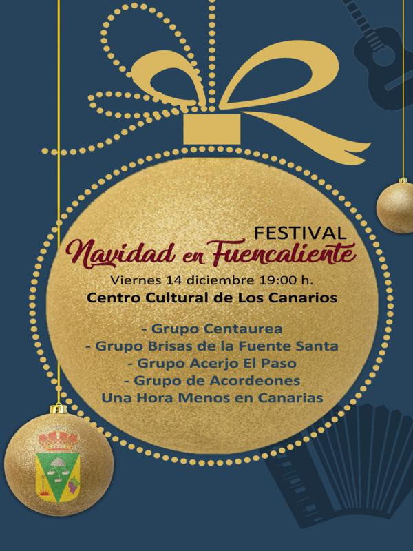 Cartel Festival Navidad en Fuencaliente 2018 600x800