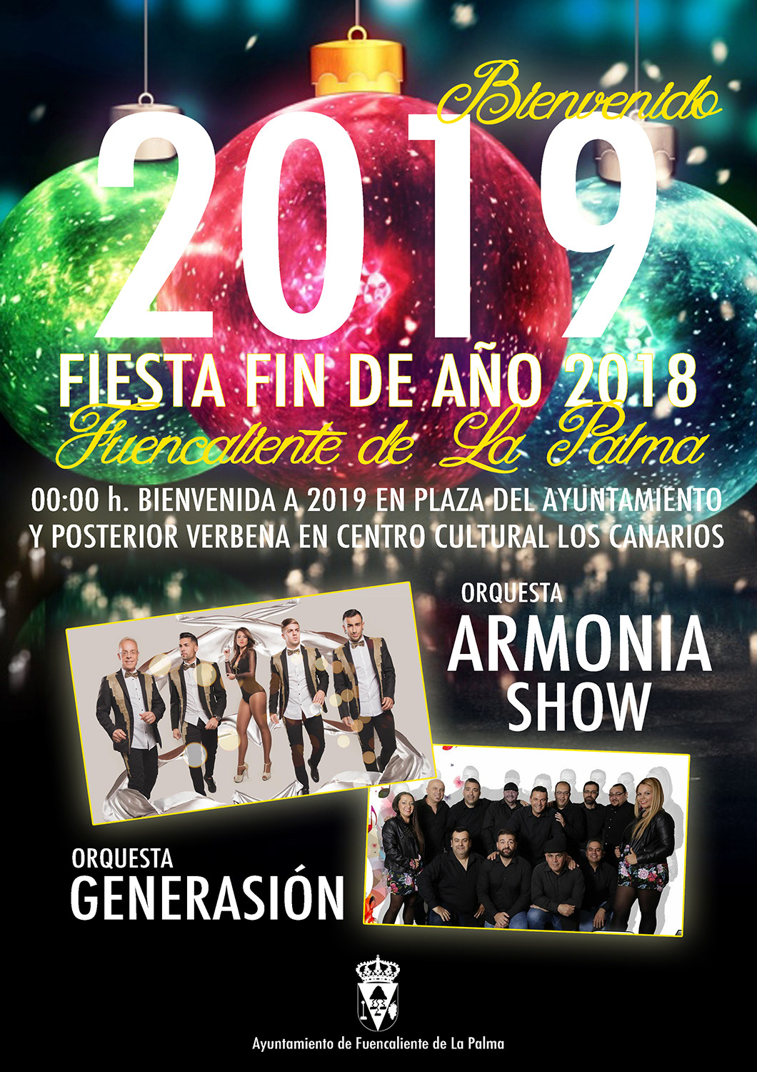 Cartel Fin de Anu0303o Fuencaliente de La Palma 2018